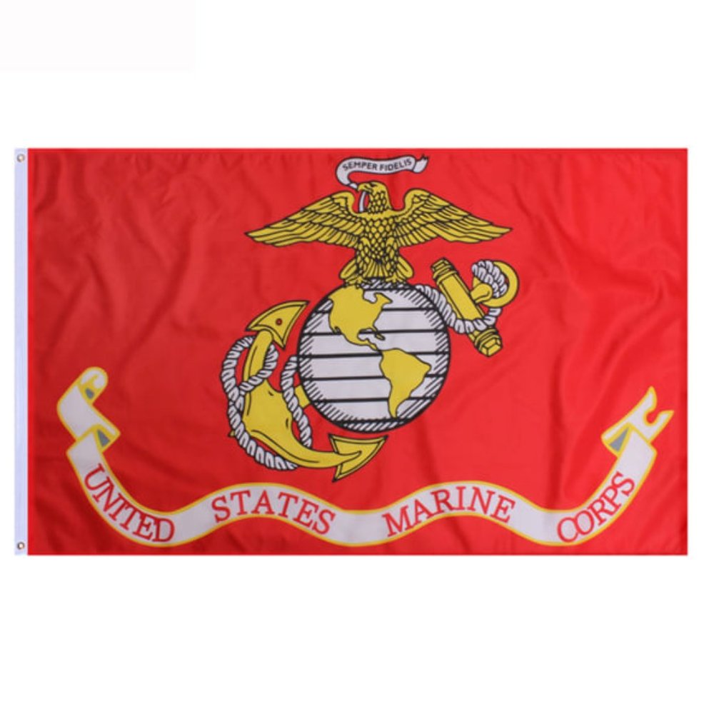 Marine Corps Flag 3x5ft - 75D Thicker Polyester - USMC US Marine Flag